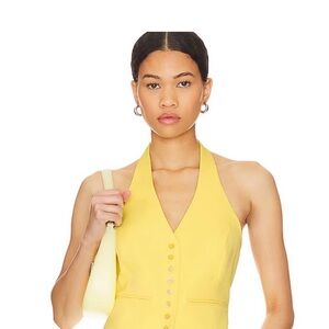 Favorite Daughter Yellow Halter Vest-Top